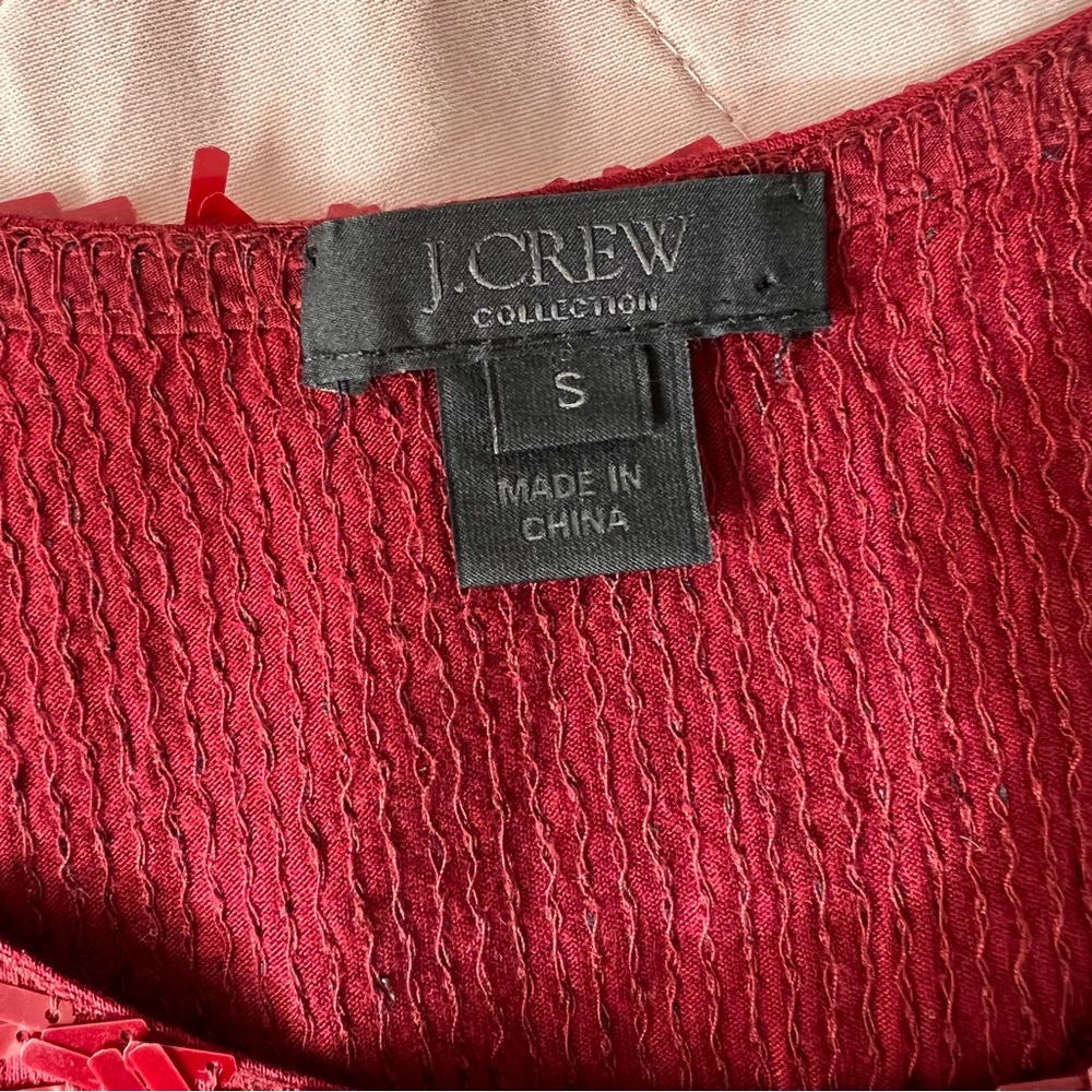 J.Crew Collection Red & Black Color-Block Sequin … - image 6